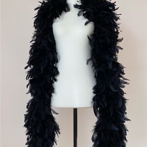 Feather Boa Scarf black